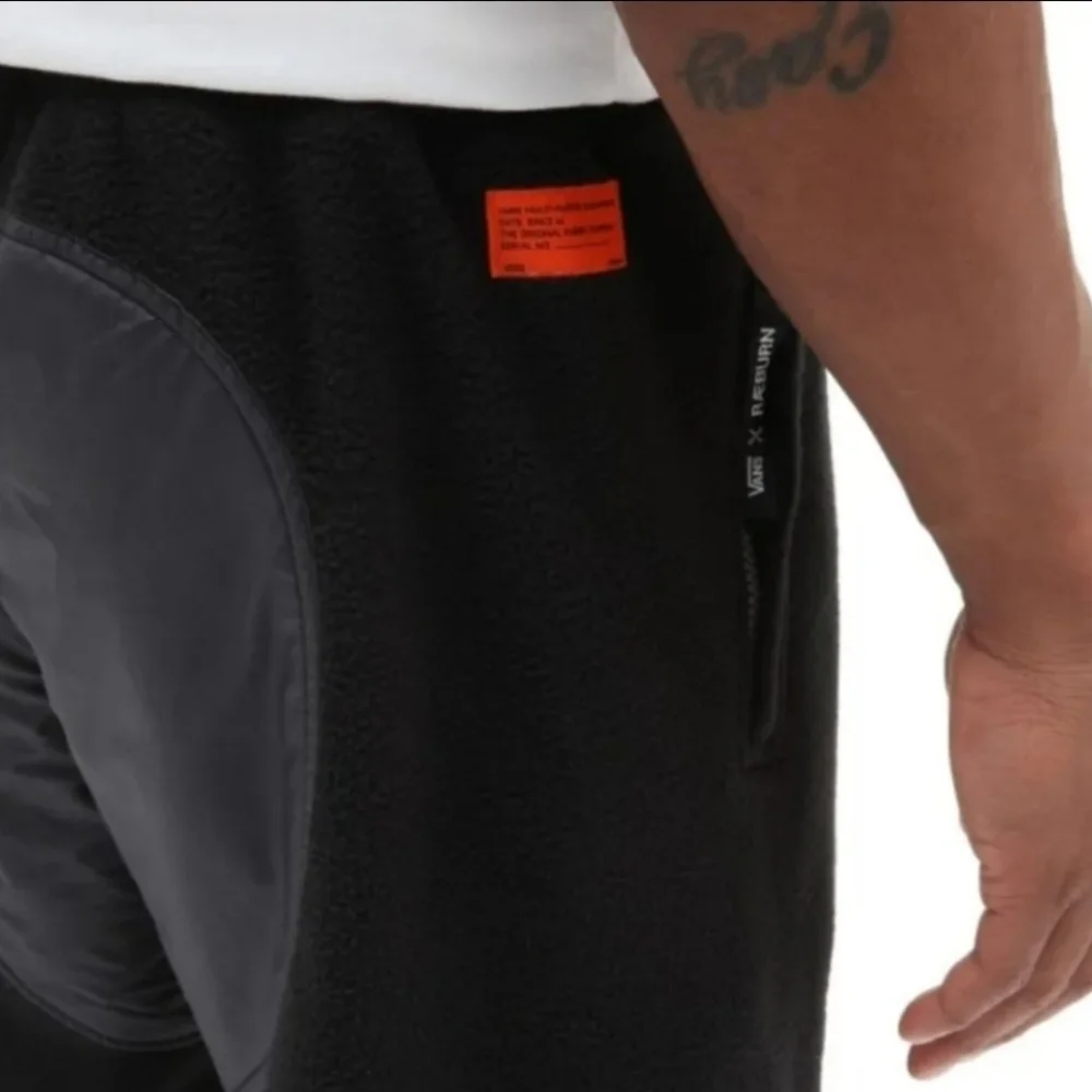 Vans Christopher Raeburn Collection MEN XL Fleece Techno Pants Black 102025 - Picture 6 of 8